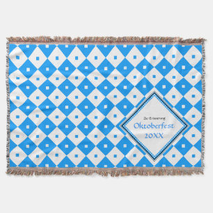 Bavarian minimalistic throw blanket