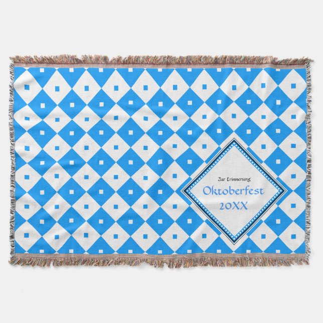 Bavarian minimalistic throw blanket (Front)
