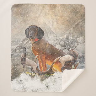 Bavarian Mountain Hound, Art Sherpa Blanket