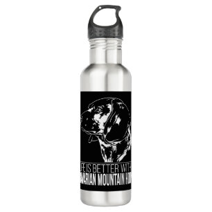 Bavarian Mountain Hound life is better dog saying  710 Ml Water Bottle