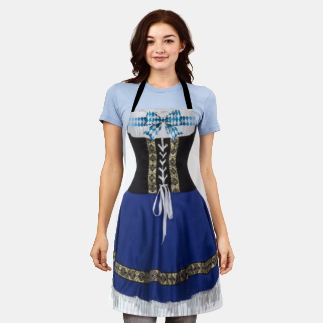 Bavarian Oktoberfest Dirndl Apron (Worn)