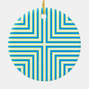 Bavarian Pattern Ceramic Ornament