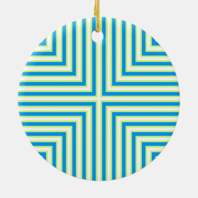 Bavarian Pattern Ceramic Ornament (Back)