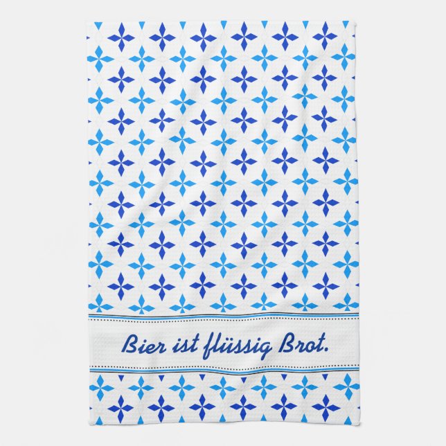 Bavarian patterns kitchen towel (Vertical)