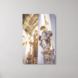 Bavarian Rococo Church Interior Canvas Print