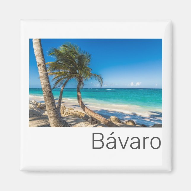 Bavaro Beach Caribbean Dominican Republic Souvenir Magnet (Front)