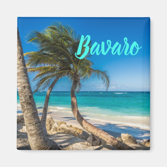 Bavaro Beach Caribbean Dominican Republic Souvenir Magnet (Front)