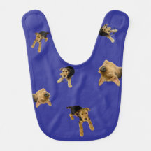 Airedale Puppy Bib Purple