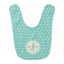 Aquarelle turquoise monogramme