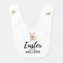 Bib de Pâques personnalisé | Lapin & Oeuf