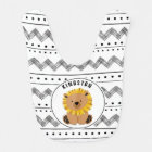 Boho Baby Lion noir + Motif blanc