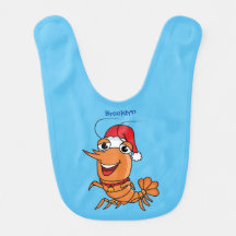 Caricature de crevettes de Noël joyeux