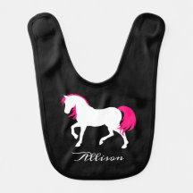 Cute Elegant Black White & Hot Pink Horse Ajouter 