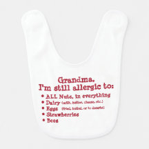 Bavoir d'allergie de bébé