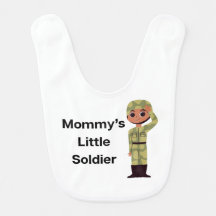 Petit soldat de maman bib pour bébé - garçon
