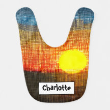 Piqûre personnalisée Art Sunrise Baby Bib
