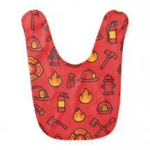 Pompier Bib bébé - Motif du service d'incendie