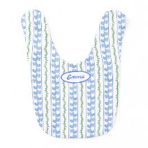 Scandi Nordic Blue Bird Stripe