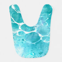 Sous la Mer Turquoise Baby Bib