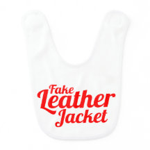 Veste en cuir faux bib bébé