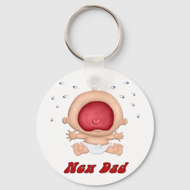 Bawling Baby - New Dad Keychain (Front)