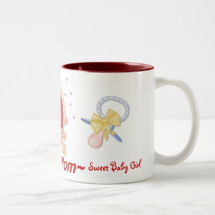 Bawling Baby - New Mom - Girl - Customize Two-Tone Coffee Mug