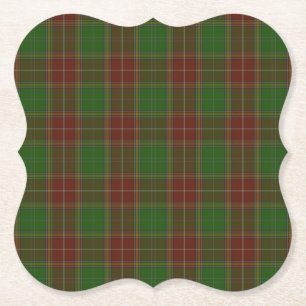 Baxter (Buchanan) Clan Tartan Paper Coaster