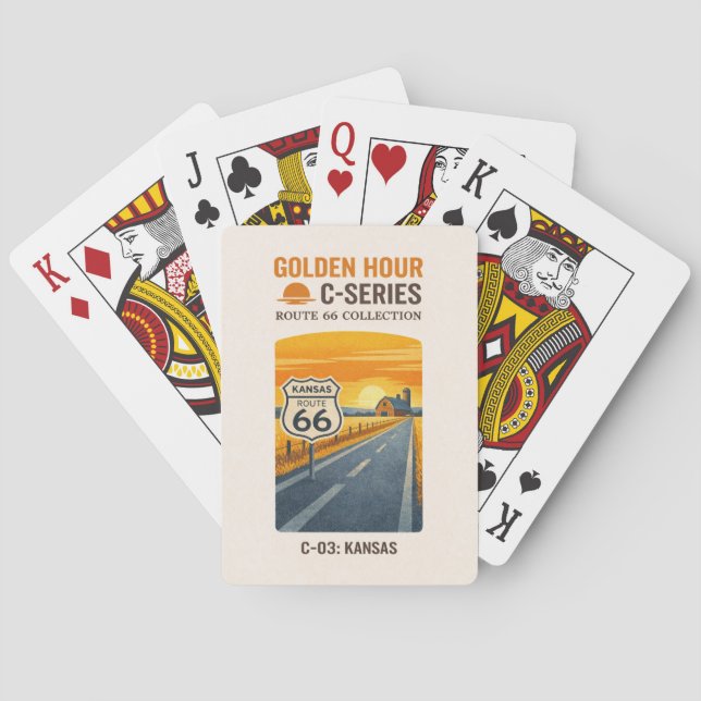 Baxter Springs Centennial Prairie Sunset Deck Playing Cards (Back)