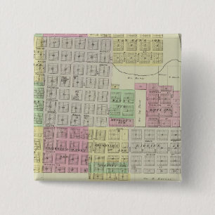 Baxter Springs, Cherokee County, Kansas 2 Inch Square Button