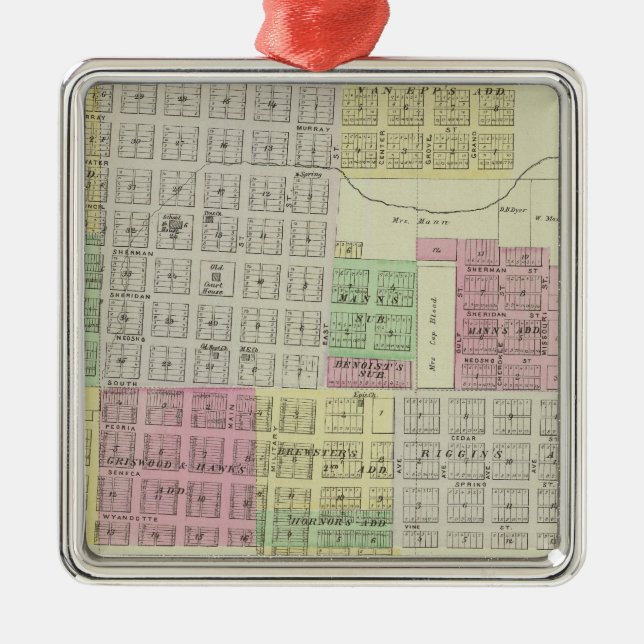 Baxter Springs, Cherokee County, Kansas Metal Ornament (Front)