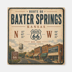 Baxter Springs Highway Heritage Tribute Magnet