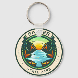 Baxter State Park Maine Badge Keychain