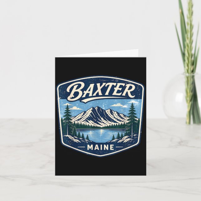 Baxter state park maine mountain hiking camping card (Front)