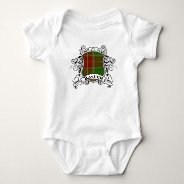 Baxter Tartan Shield Baby Bodysuit (Front)