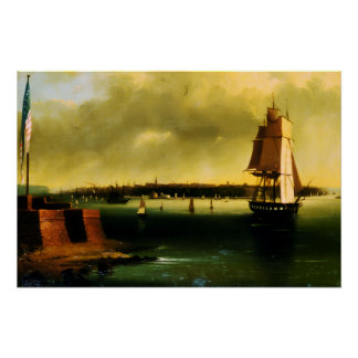 Bay and Harbour (1850) - Edmund C. Coates Poster