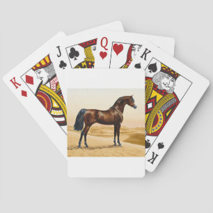Bay Arabian Stallion Playing Cards