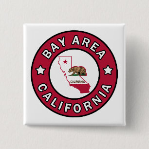Bay Area California 2 Inch Square Button
