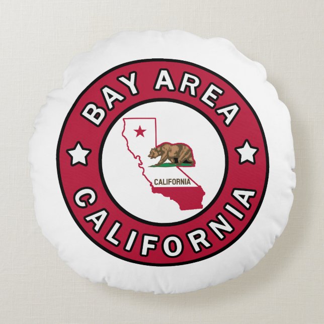 Bay Area California Round Pillow (Front)