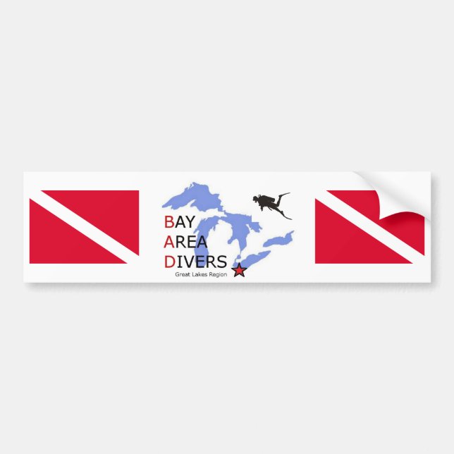Bay Area Divers Great Lakes Region Bumper Sticker (Front)