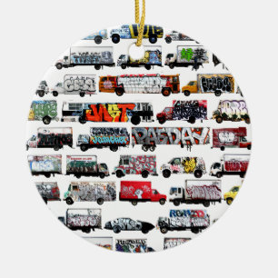 Bay Area Graffiti Trucks Ceramic Ornament