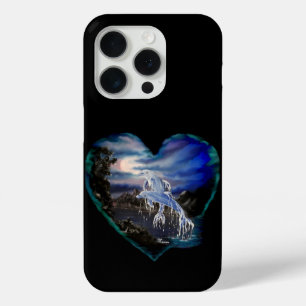 Bay at Night , Dolphin Love iPhone 15 Pro Case