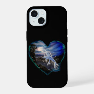 Bay at Night , Dolphin Love iPhone 15 Case