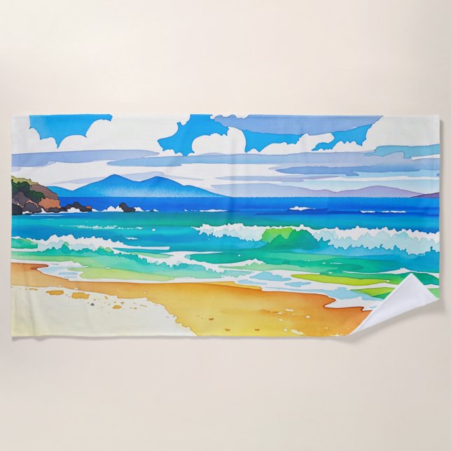 bay beach towel (Front)