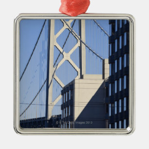 Bay Bridge and Buildings, San Francisco Metal Ornament