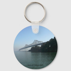 Bay Bridge from Clipper Cove, San Francisco, CA Keychain