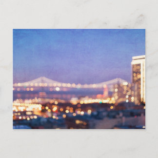 Bay Bridge Glow Fine Art Photography Postcard
