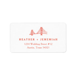 Bay Bridge Wedding Label