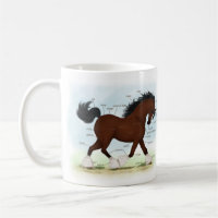 Bay Clydesdale Horse Anatomical Chart Educational