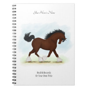 Bay Clydesdale Personalized Horse Owner's Journal