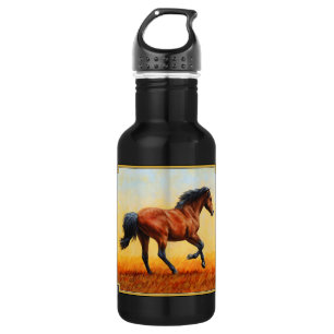 Bay Horse Galloping 532 Ml Water Bottle